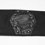 Styx Noir Men's Gothic Jacket with Studded Front Panel in Black