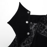 Vigilance Victorian Gothic Jacquard Long Sleeveless Waistcoat Men's