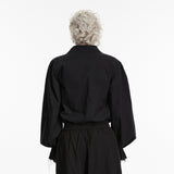 Epitaph Men's Gothic Shirt & Blouse with Ruffled in Cotton Fabric in Black