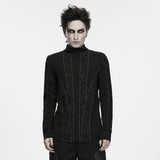 Sloe Men's Punk Longsleeve T-shirt in Black