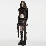 Morpheus Steampunk Hooded Drape Shrug in Coffee