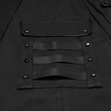Oleander Men's Gothic Skirt with Decorative  Straps in Black