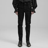 Morion Men's Punk Jeans in Black