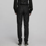 Arbaces Gothic Striped Embellished Pants Men's