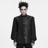 Montresor Men's Punk Asymmetrical Shirt in Black