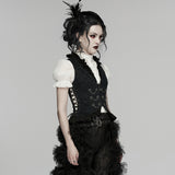 Last Rite Women's Gothic Waistcoat in Black