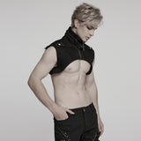 Evander Gothic High Neck Zipped Collar Top Men's