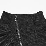 Rossetti Men's Gothic Lace-Up Zipped Top in Black