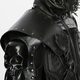 Goblin Market Men's Gothic Studded Shoulder Armor in Black