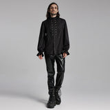 Nocturne Men's Gothic Shirt in Black
