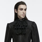 Hecate Men's Dandy Jabot Collar Tie in Black