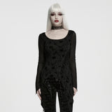 Antimony Women's Gothic Long Sleeve Top in Black