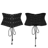 Styx Gothic Mesh Studded Corset Belt