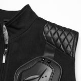 Serpentine Cyberpunk Faux Leather Armor Vest Men's