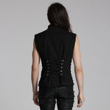 Ahriman Punk Mesh Multi-Buckle Harness Vest Men's