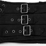 Prospero Men's Punk Lace-Up Corset Belt in Black