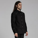 Kyrie Gothic Cotton Eyelet O-Ring Shirt Men's