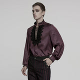 Aconite Men's Gothic Shirt in Red