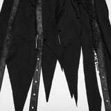 Simulacrum Women's Punk Hooded Asymmetrical Dress in Black