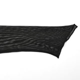 Gallows Gothic Sheer Mesh Velvet Cross Printed Top