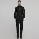 Gomez Gothic Striped Black Waistcoat Men's