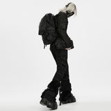 Brünnhilde Cyberpunk Tactical Backpack with Detachable Waist Bag in Black