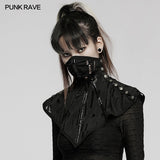 Alrisha Gothic Mesh Faux Leather Mask Collar