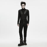 Garnet Men's Gothic Dandy Trousers in Black