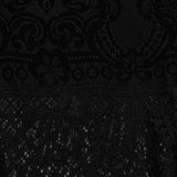 Hellebore Women's Gothic Skirt with Lace Fabric in Black