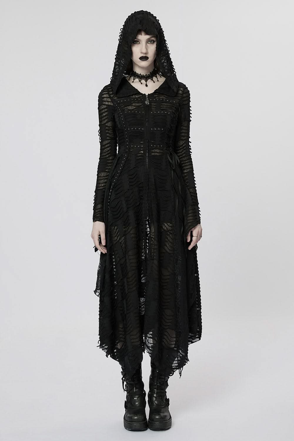 Neon Nightfall Distressed Coat - PunkRave