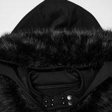 Porphyria Women's Gothic Hoodie with Faux Fur in Black