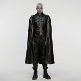 Walpurgis Gothic Faux Leather Cloak Coat Men's