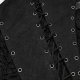 Ulthar Women's Gothic Skirt with Lacing Detail in Black