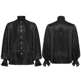 Bestial Gothic Black Lace Shirt Men's