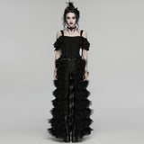 Dead Calm Women's Gothic Corset with Removable Lace in Black