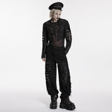 Morpheus Men's Gothic Woven Jacket in Black
