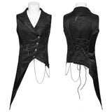 Caustic Gothic Jacquard Lace-Up Waistcoat Men's