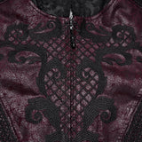 Carmilla Men's Gothic Woven coat in Black & Red