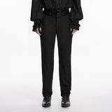 Ragnarok Men's Gothic Embroidered Pants in Black