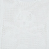Ainmire White Gothic Knit Mesh Skull Dress