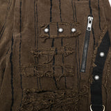 Arcas Gothic Distressed Denim Black Pants Men's
