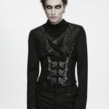 Zagreus Men's Punk Techwear Corset in Black