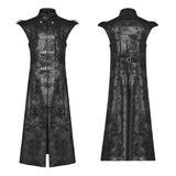 Morrigan Gothic Faux Leather Armor Sleeveless Coat Men's
