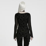 Antimony Women's Gothic Long Sleeve Top in Black