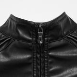 Strix Women's Punk Faux Leather Jacket in Black