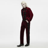 Thyrsus Men's Gothic Pants with Velvet in Red