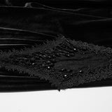 Stygian Gothic Lace and Velvet Flared Trousers