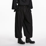 Laudanum Men's Gothic Trousers with Button-Front Waistband in Black