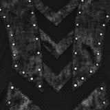 Aubergine Men's Punk Personality T-shirt in Black