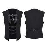 Nightshade Men's Gothic Waistcoat in Black